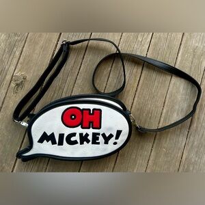 Disney White & Black "OH Mickey!" Crossbody Bag
